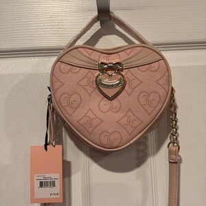 BNWT JUICY COUTURE Precious Moments Heart Crossbody in Pink